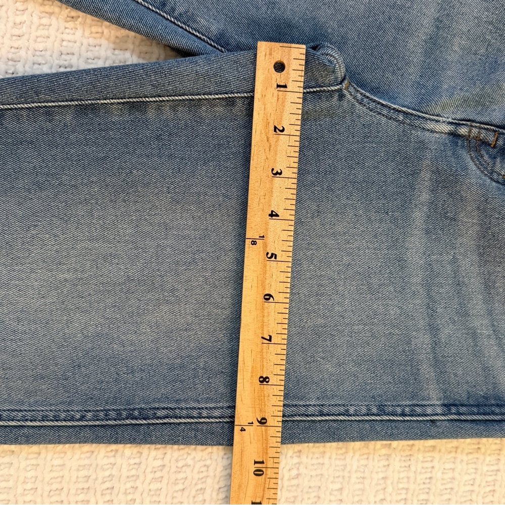 Madewell Roadtripper Stovepipe Jeans | High Rise 27T Tall Raw Hem Blue - Picture 8 of 12